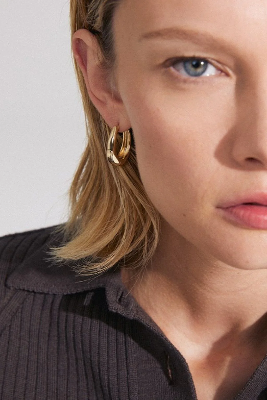 ASHER - Boucles d'oreilles ovales recyclées - Image 4