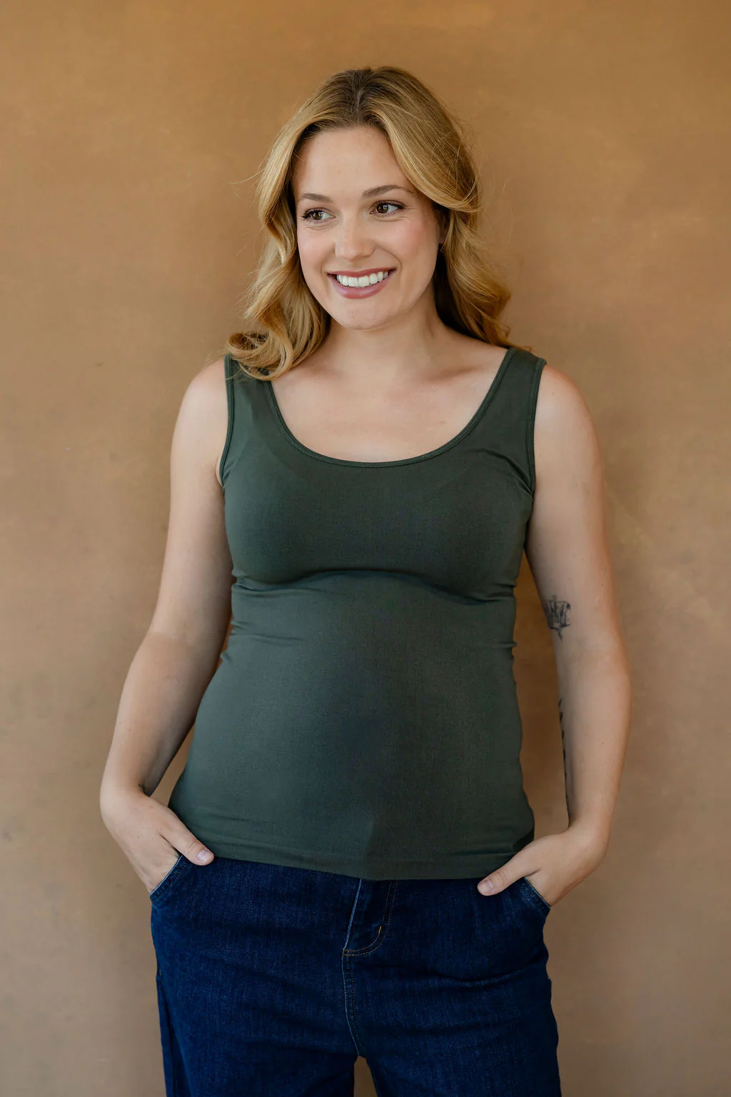 Camisole en bambou - kaki - Image 3