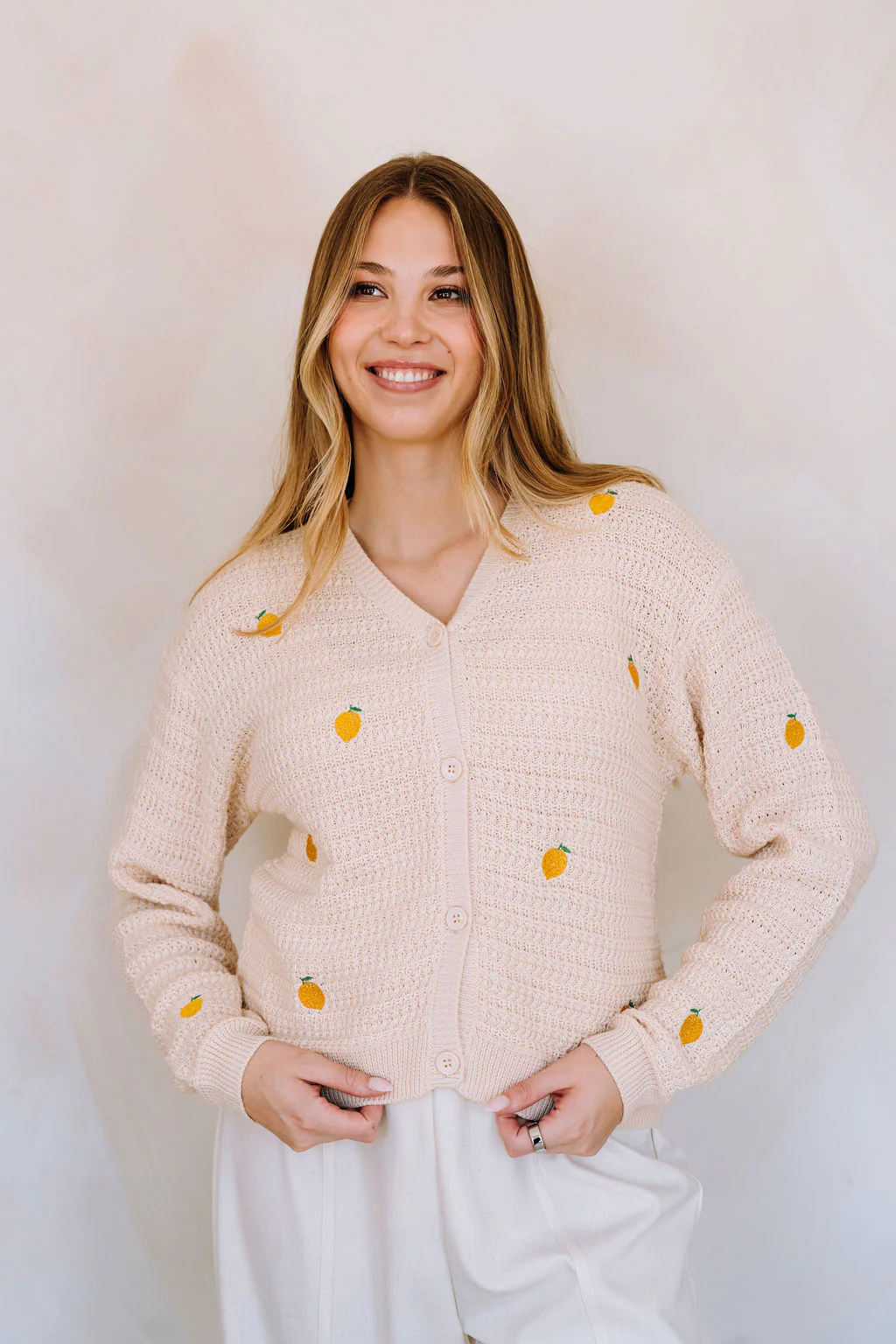Cardigan citron - sable - Image 3