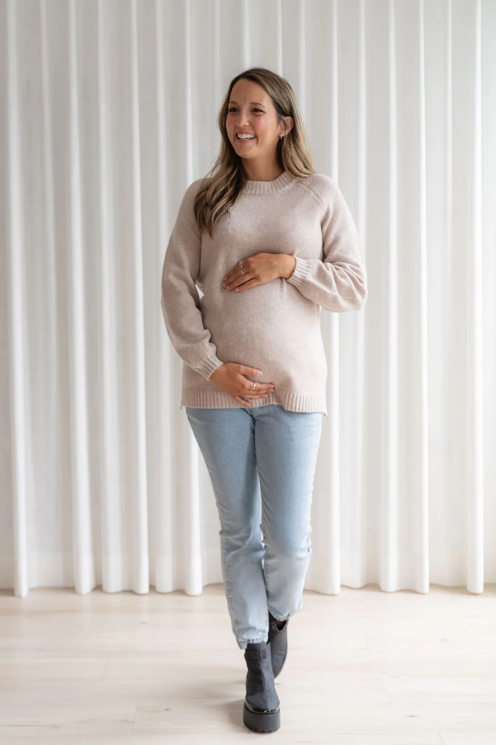 Jeans à taille élastique - bleu pâle - Image 5