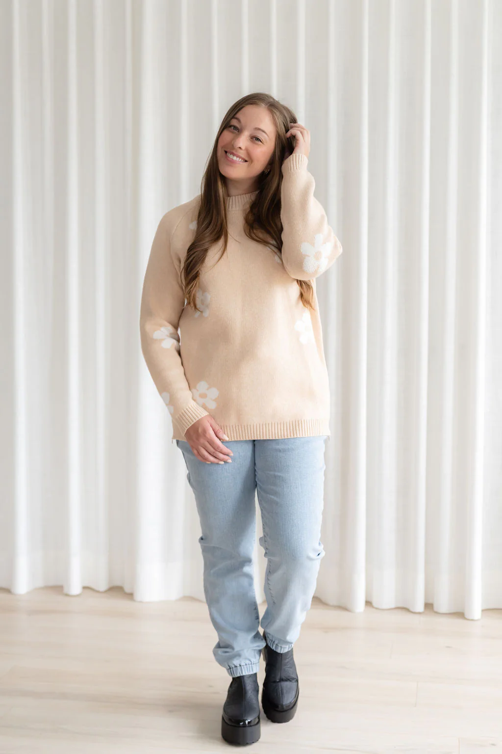 Jeans à taille élastique - bleu pâle - Image 9