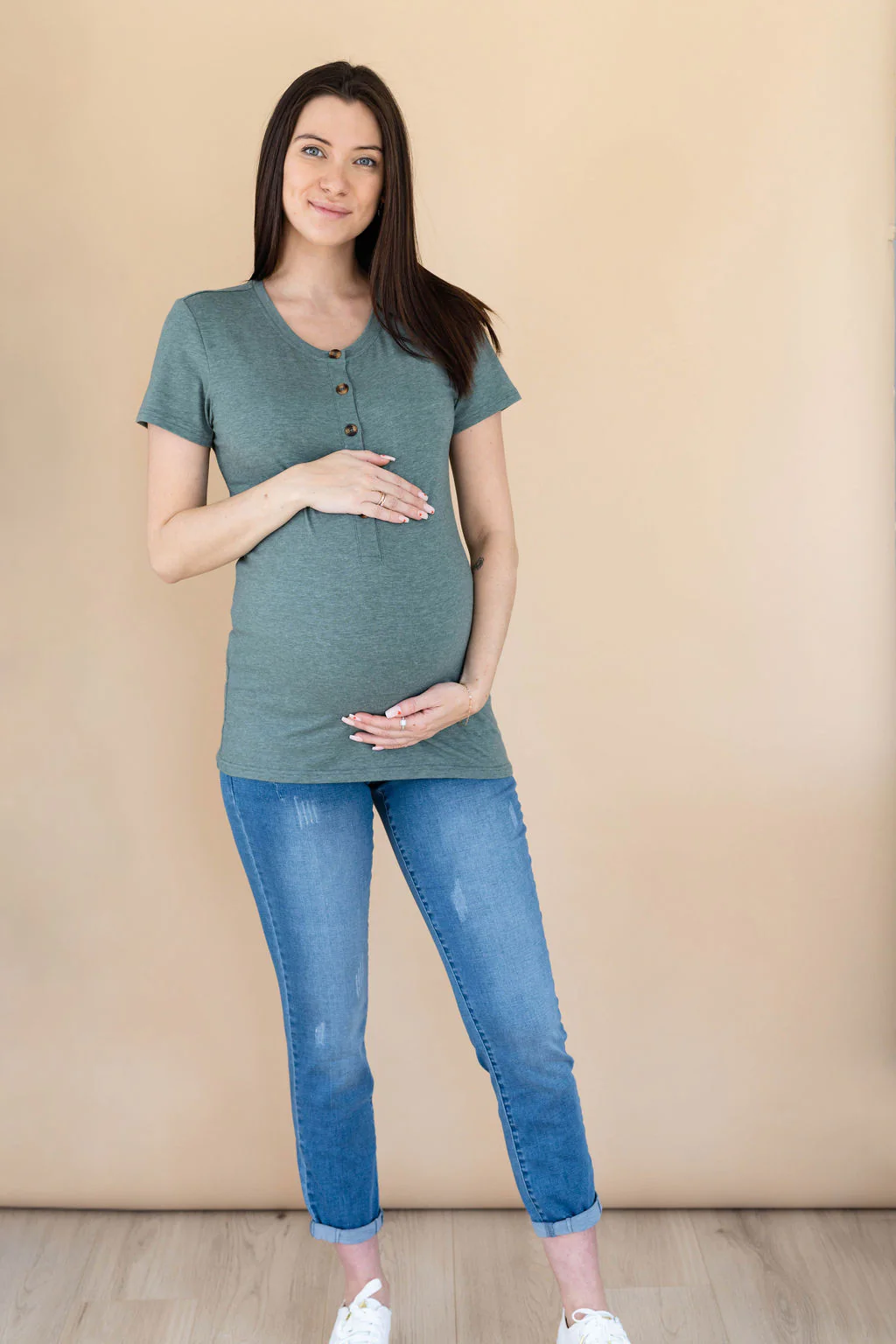 Jeans 7/8 délavé - bleu denim - Image 4