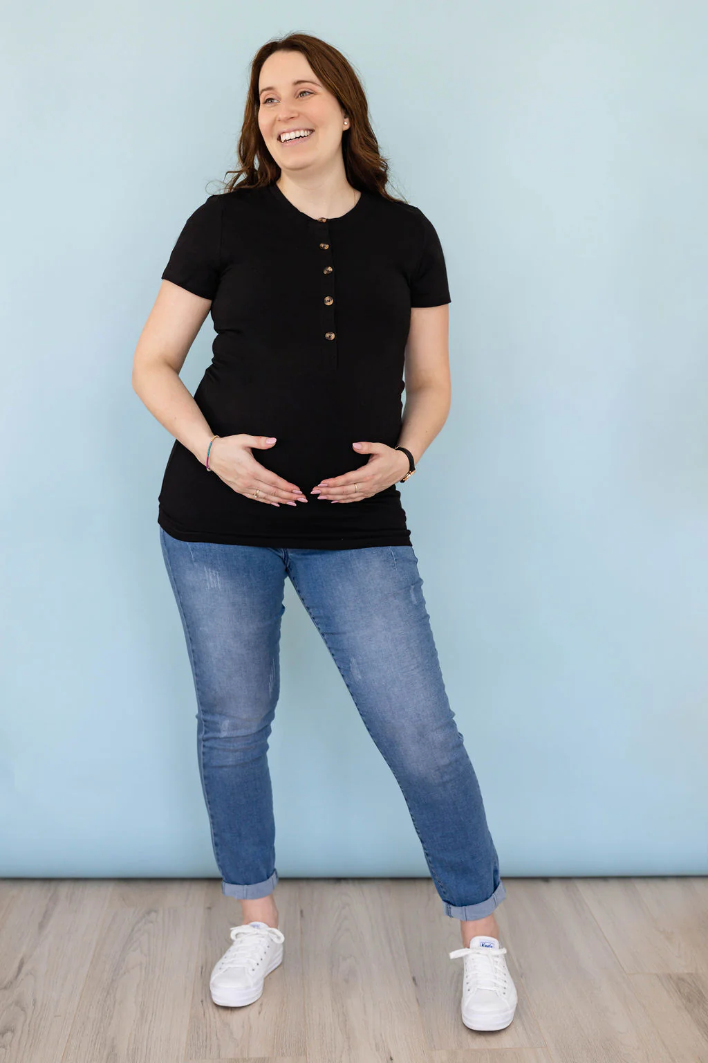 Jeans 7/8 délavé - bleu denim - Image 5