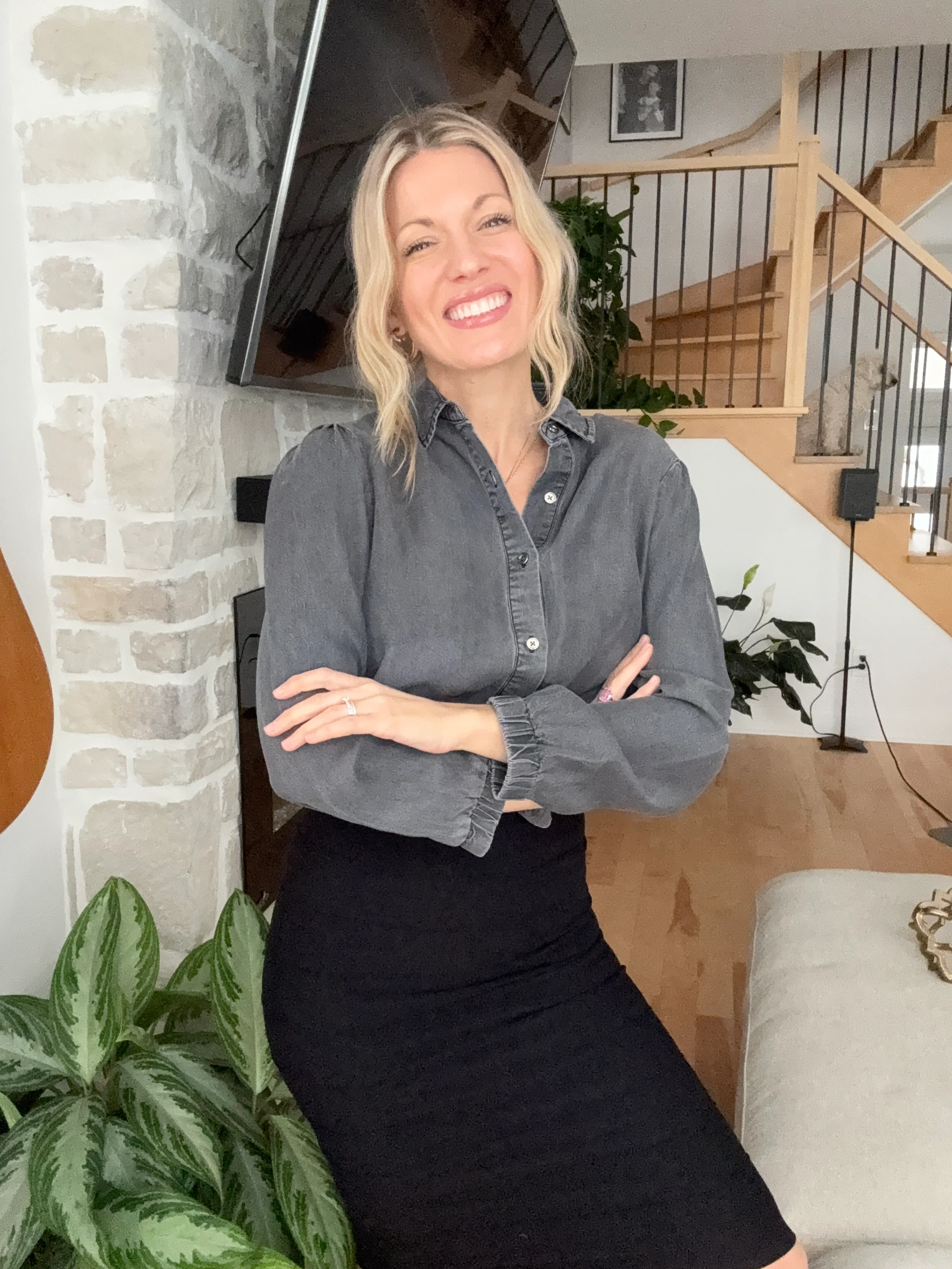 Jupe taille haute - noir - Image 3