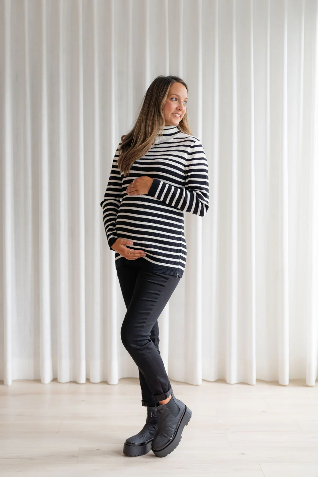 Pantalons extensible en twill - noir - Image 3