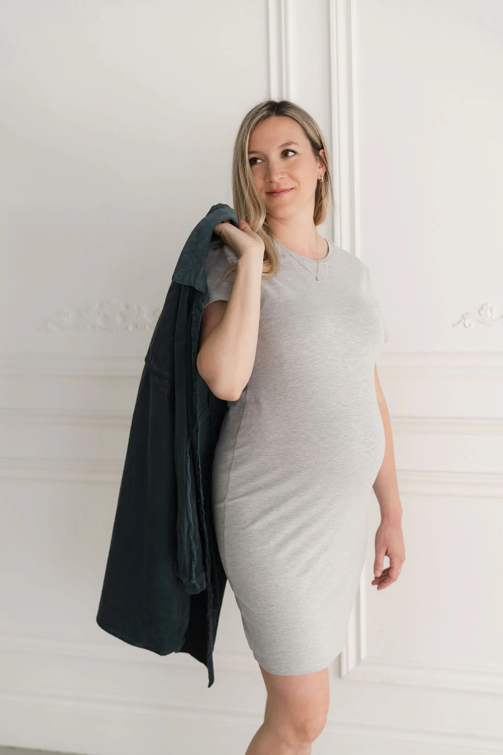 Robe INTRIGUE - gris pâle mix - Image 7