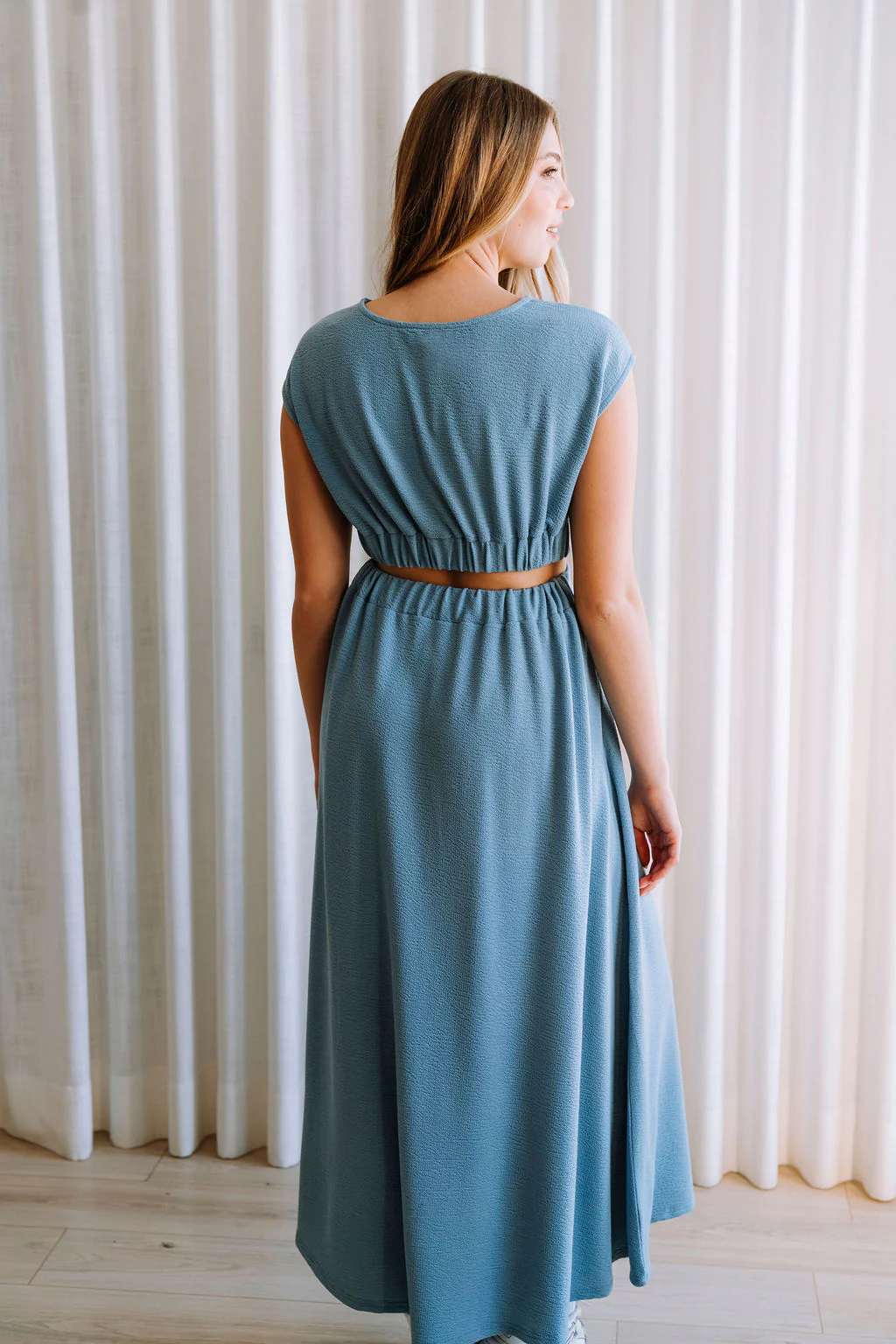 Robe longue JULIET - bleu niagara - Image 3