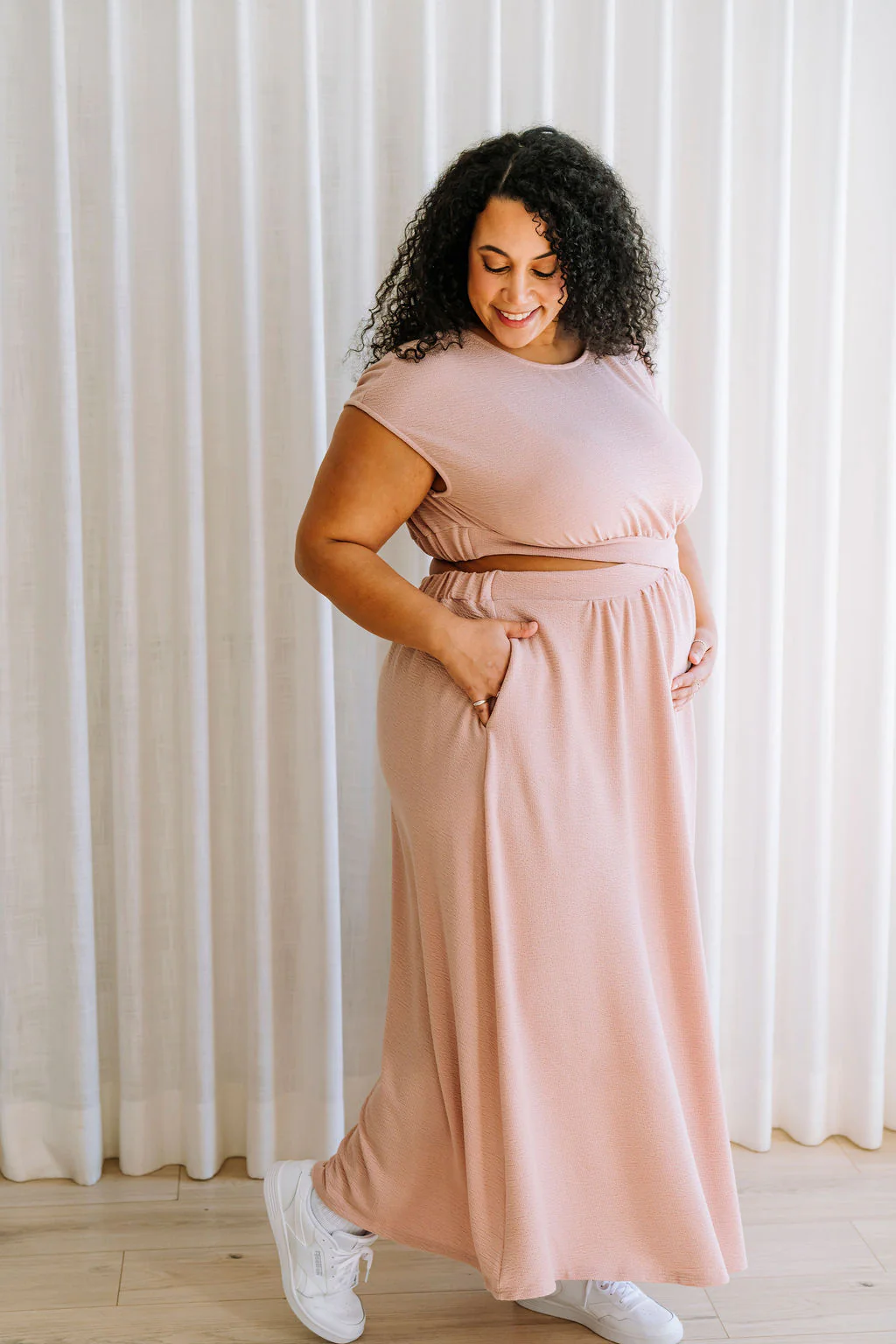 Robe longue JULIET - rose nordique - Image 3