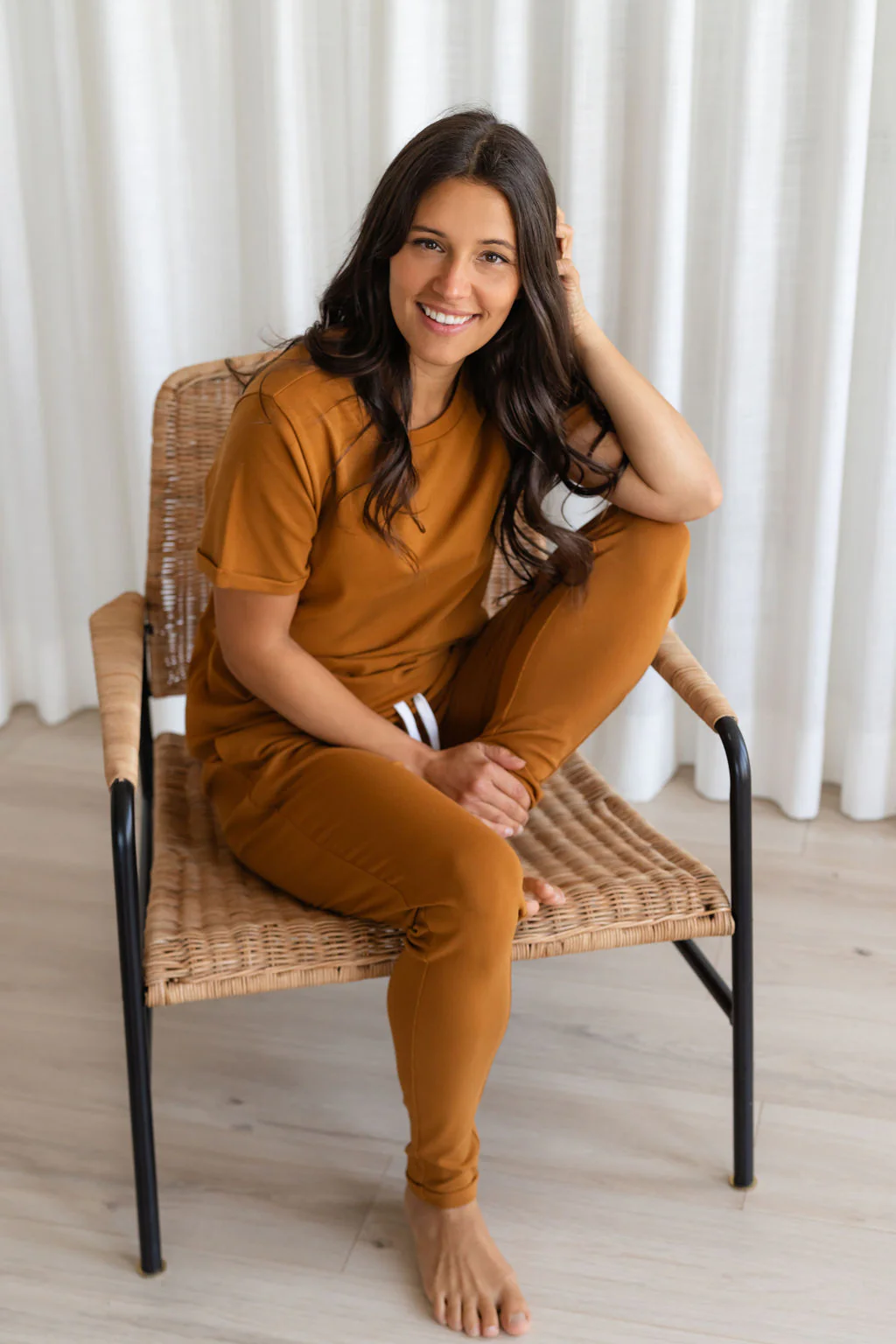 T-shirt lounge - caramel - Image 6